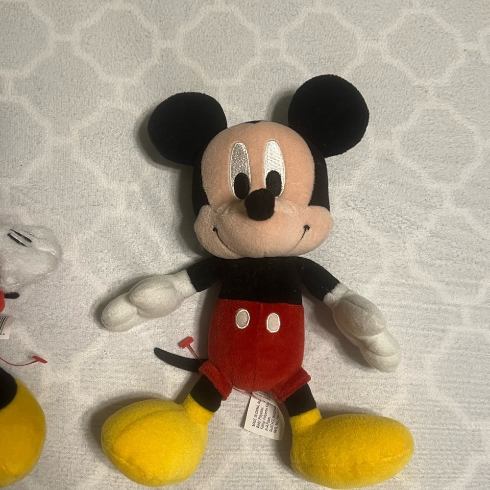 Disney Mickey Mouse Stuffed Animal Red Black‎ 6-7 inches